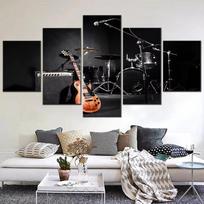 5 vnt. sienos meno paveikslai Namų dekoras Rankų plokštė DJ muzikos konsolė Instrumentas Drobės tapyba naktinio klubo dekoravimui Be rėmo 30x40 30x60 30x80cm