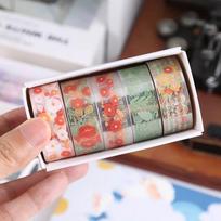 „5Rolls Kawaii“ skaidrios lipdukų juostos „pasidaryk pats“ dekoratyvinės medžiagos juostos eskizų knygelės lipdukai mokykliniai reikmenys japoniškos raštinės reikmenys