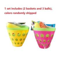 Toys Family Parent-child Interaction Ball Double Catcher Throwing Toy Catapult Throwing Butt Bouncy Ball Docking Balls Kids yellow