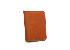 Solier Accessories Piniginė vyrams su skyriumi monetoms SOLIER SW16 SLIM - Šviesiai Ruda