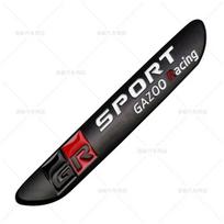 1 vnt. 3D metalinis GR Sport Gazoo Racing šoninis sparno ženklelis, galinės bagažinės lipdukas Toyota GRsport C-HR RAV4 Corolla Camry black