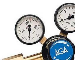 Linde Gas As AGA Unicontrol 500 azoto reduktorius 0-2 bar, manometras 0-315 bar