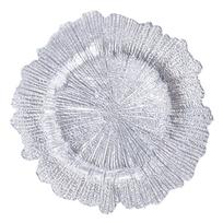Glass Charger Plate Decorative Service Plate Fruit Plate Charger Plate for Weddings Table Setting Dinner Decoration white
