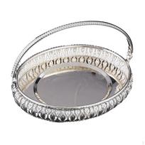 Deserto lėkštė Vaisių pateikimas Metalinė laikymo dėžutė Rafinuotas retro dizainas Tinka renginiams Oval gray