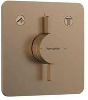 Hansgrohe vannas/dušas maisītāja DuoTurn Q virsapmetuma daļa, 2 izejas, brushed bronze