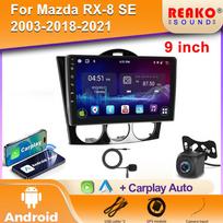 Car 2din DVD Auto Raido For Mazda RX-8 RX 8 RX8 SE 2003-2018 2019 2020 2021 AHD Carplay Android GPS Head Unit Multimedia Screen 4 core 2GB+64GB carplay blue