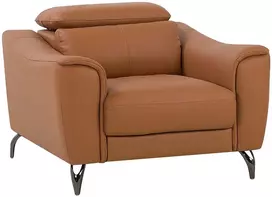 Beliani NARWIK fotelis, natūrali oda, rudas