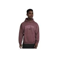 Nike Solo Swoosh Fleece Pullover Letter Long Sleeve Sweatshirt Men sweatshirt Burgundy HJ2230-652 L black