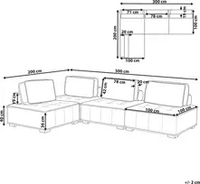 Beliani 4 vietų modulinė kampinė sofa TIBRO dešininė rožinė