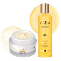 dAlba Official 2 types set Vita Toning Capsule Cream 55g + Serum Toner 180ml Lotion Moisturizing Glutathione Transparency Face Korean Cosmetics Spots yellow