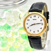 SEIKO Watch Gold 0D1014 New Strap [Excellent Condition/New Battery] Men's 7N01-0BH0 white
