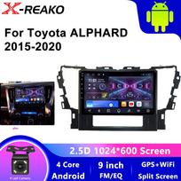2 din Android car radio For Toyota Alphard 2015 - 2020 Car Multimedia Video car stereo car radio bluetooth stereo carplay 4 core 1GB+32GB carplay black