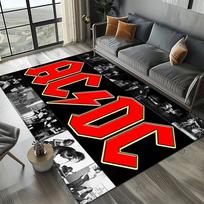 3D A-ACDC Rokas Grupė Animacinis Plotas Kilimas Didelis, Kilimas Kilimas Svetainei Miegamajam Sofa Durų Kilimėlis Dekoracija, Vaikams Neslystantis Grindų Kilimėlis 40x60cm gray