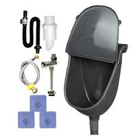 Wall Mounted Urinal Wall Mounted Bathroom Washout Urinal Adjustable Flushing Urine Diverter with Hose for Dorm Vehicle RV pilka spalva