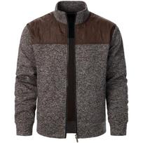 Men's Patchwork Sweatshirts Stand Collar Jacket Slim Fit Cardigan Streetwear Sportswear Casual Zip Up Coat Outdoor Tracksuit Men XS kava