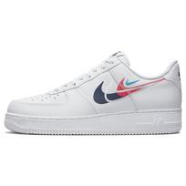 Nike Air Force 1 Low Keturviečiai Swoosh Unisex Kedai Balti Ryškiai Raudoni Metaliniai Sidabriniai FJ4226-100 38.5 white