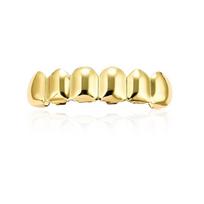 Gold Hip Hop Grillz for Men and Women - Smooth Tooth Decoration beige