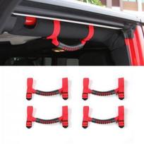 Roll Bar Grab Handles Grip for 4-Door Jeep Wrangler 1987- YJ LJ CJ TJ JK JL black