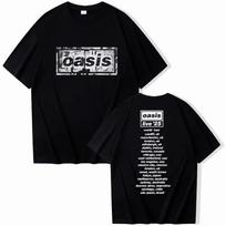 Oasis Reunion Tour 2025 Men Women Tshirt Harajuku Oneck Oasis Live 25 Tour Merch Fashion T Shirt Gift for Fans 4XL white