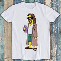 The Dude Homer Man The Big Lebowski Movie Funny Gift Tee T Shirt M1348 M gray