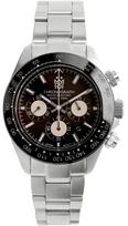 NEW Model Hyakuichi Chronograph Watch Watch 20 ATM Water Resistant Date Quartz Ceramic Bezel Black x Ivory BKIV [HYAKUICHI 101] No.11 Diver's Men's gray