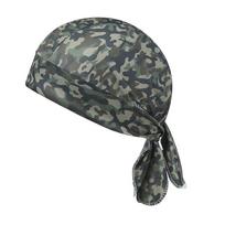 Camouflage Headband Bandana Handkerchief Head Man Pirate Hat Cycling Hood Sun Protection Sports Breathable Printed Headscarf One Size gray