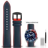 Nailono ir silikono dugno laikrodžio dirželis Seiko PROSPEX serijai, drobės ir gumos, atsparus vandeniui, skirtas lauko sportui, 20mm 21mm 22mm 22mm gray