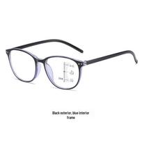 Vyriški dviejų zonų fotokrominiai, mėlyną šviesą blokuojantys, UV apsaugantys skaitymo akiniai +350 Multifocal Photochromic Gray white
