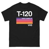 T-120 VHS Cassette Tape Graphic T Shirt Unisex classic tee XXXL multi