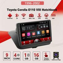 2Din Android Car-Play Car Radio,Toyota Corolla E110 VIII Hatchback 1996-2002,Multimedia Player Head Unit Stereo GPS Navigation BT WIFI,2+32GB 1+16GB juoda