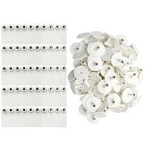 100Pcs Durable Sheep Ear Tag Signs Card Without Word Goat Ear Laser Typing Copper Head Earrings Farm Animal Identification Card balta