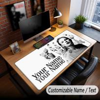 Custom Name Extended Mouse Pad,Taylor Swift Gaming Desk Mat For Home Office Desktop Decor 30cmx80cm gray