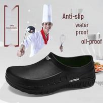 Vyriški, neslidūs ir aliejui atsparūs virėjo batai: Neperšlampami, dilimui atsparūs virtuvės batai visiems sezonams. 38 juoda