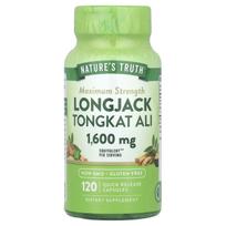 Nature's Truth, Long Jack Tongkat Ali, Maksimalus stiprumas, 1600 mg, 120 greito atpalaidavimo kapsulių (800 mg vienoje kapsulėje)