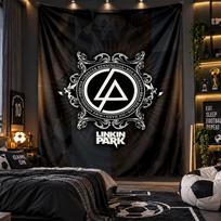 Wall Hanging Tapestry Linkin Park Print Cloth for Living Room Bedroom Home Decor 130cmx150cm black