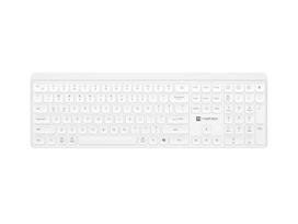 Natec Tang US wireless keyboard BT + 2.4 GHz quiet Slim white