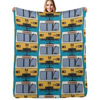Tyne and Wear Metro ( Throw Blanket Soft Home Decor Blanket for Couch Bedroom 75cm*90cm black