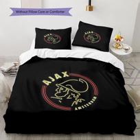AFC Ajax Pattern Bedding,Quilt Set Quilt Cover Pillowcase Home Birthday Gift(1 * duvet cover + 2 * pillowcase, without core) 155x200cm