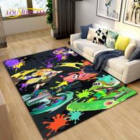 PC Splatoon,Game Gamer Cartoon Area Rug,Carpet Rug for Living Room Bedroom Sofa Doormat Decoration, Kids Play Non-slip Floor Mat 40x60cm black