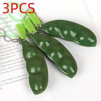 Fidgeting Toys Relaxation Edamame Peanut Antistress Press Plaything Infinite Peas Beans Keychain Fidget Squishy Stress Kids Gifts gray
