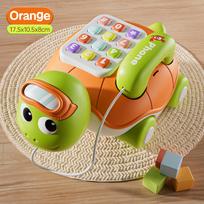 Toys Educational Toys Toys Montessori Baby Turtle Crawling baby Musical Learning Toddler for Baby Telephone Activity For 6M+ oranžinė
