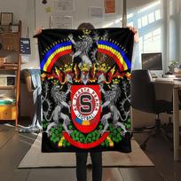 AC Sparta Praha logotipas Flanelinis pledas, Aukštos kokybės Patogus visiems sezonams, Namų dekoras, Šiluma ir komfortas 80cm x 120cm white