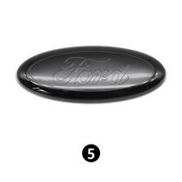 Car Front Grille Emblem Rear trunk Logo Badge Sticker Accessories for Ford Focus mk2 mk3 Fiesta mk7 Ranger Mondeo mk4 S-MAX Kuga zcfn11 11.5x4.5cm gray