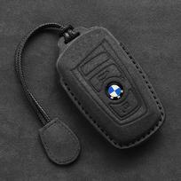 Odinis automobilio raktų dėklas skirtas BMW 1 3 4 5 7 serijai 320i 530i 550i F20 F15 F16 F48 G20 G30 G01 G02 G05 G11 raktų pakabuko zomšos priedai gray