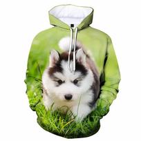 3D Spausdinti Haskių Sibiro Šunų Hoodies Naujas Pavasaris Ruduo Vyriški Moteriški Vaikų Mada Laisvalaikis Linksmas Oversized Puloveris Džemperis XL beige