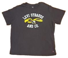 Levi Strauss & Co T-Shirt Gray Eagle Logo Short Sleeve Crew Neck Size XL Unisex T-Shirt L gray