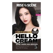 mise en scène Hello Cream Double Cover 120G Dye (Mystic Black and 5 other colors) 3DAB Dark Ash Brown beige