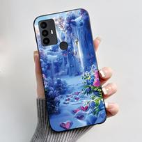 Phone Cover For TCL 30 SE Cases TCL 30E 305 306 Silicone Lovely Cat Black Bumper Soft TPU Coque for TCL 305 30SE Funda Protector TCL 306 gray
