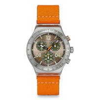 Swatch VACATION TIME YVS101 Orange Men's Wristwatch,