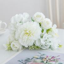 Silk Roses Carnation Cheap Artificial Flowers Wedding Party Vase Home Decoration Accessories Christmas Garland Scrapbook Art Diy 5pcs balta